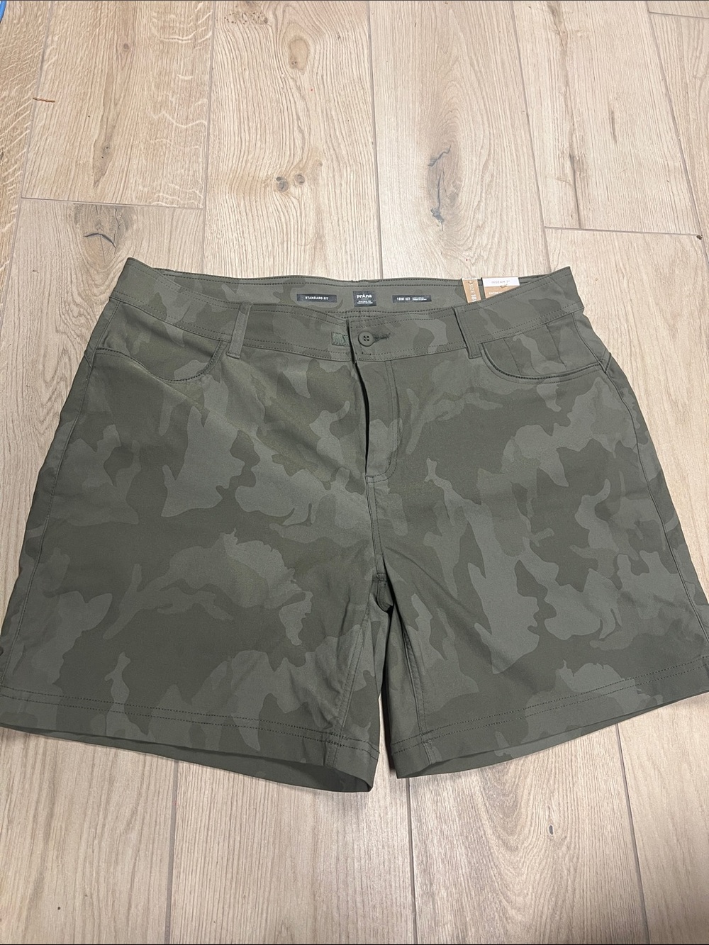 Prana Olive Camo Shorts